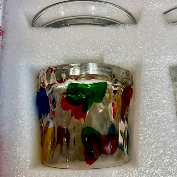 Christian Dior Rotating Drinking Glasses Set of 4 Multicolor Whiskey Tumbler - Picture 8 of 10